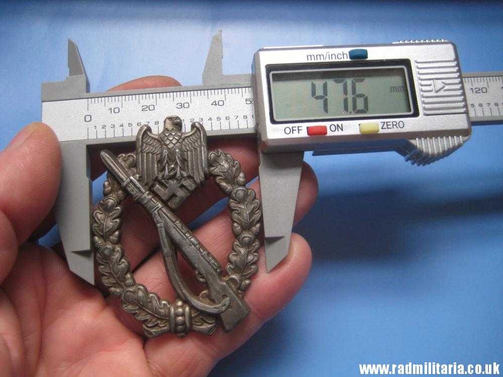 & original WW2 German INFANTRY ASSAULT BADGE rare pattern, marked: "A" - Assmann v. good condition !! - Image 16