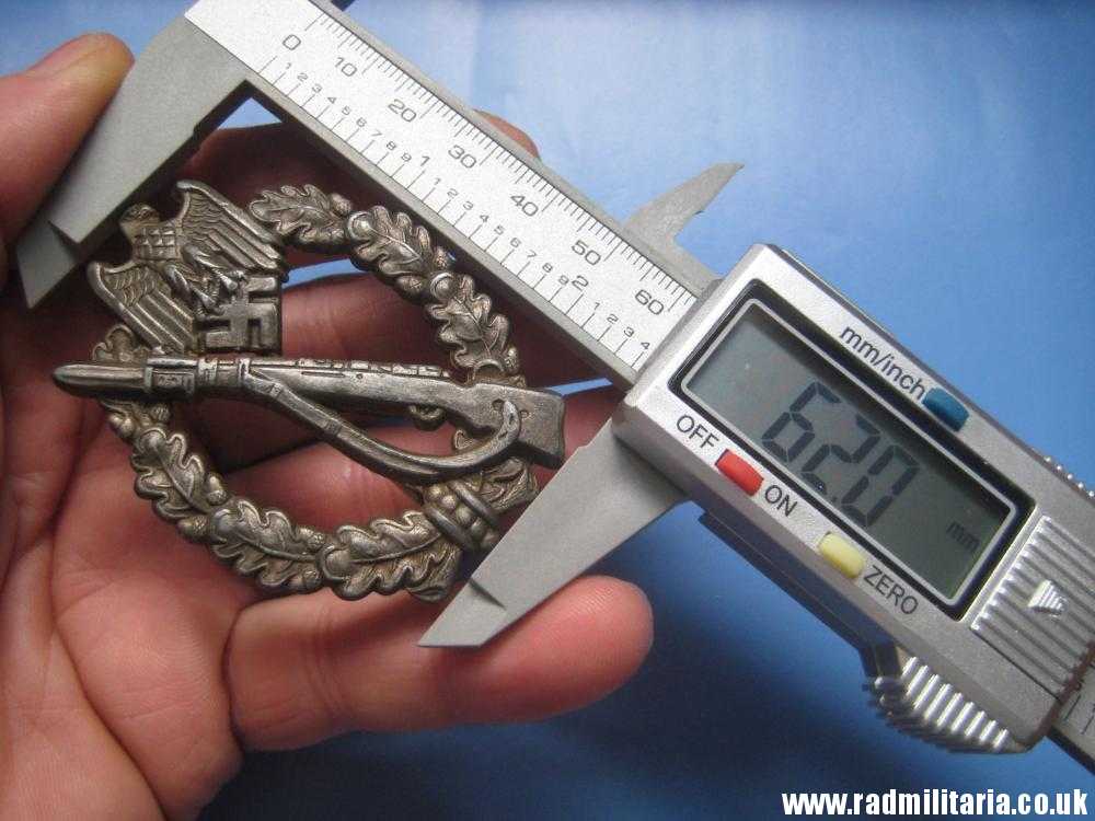 & original WW2 German INFANTRY ASSAULT BADGE rare pattern, marked: "A" - Assmann v. good condition !! - Image 17