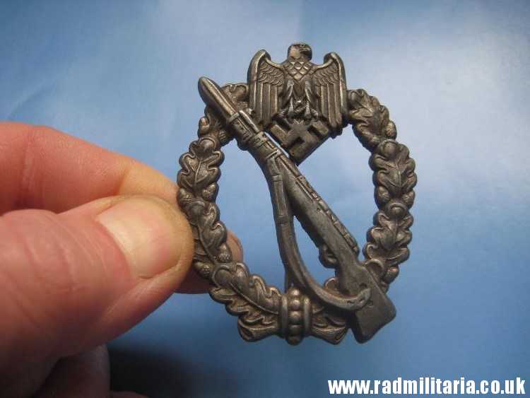 & original WW2 German INFANTRY ASSAULT BADGE rare pattern, marked: "A" - Assmann v. good condition !! - Image 24