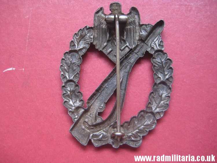 & original WW2 German INFANTRY ASSAULT BADGE rare pattern, marked: "A" - Assmann v. good condition !! - Image 21