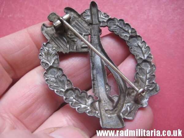 & original WW2 German INFANTRY ASSAULT BADGE rare pattern, marked: "A" - Assmann v. good condition !! - Image 22