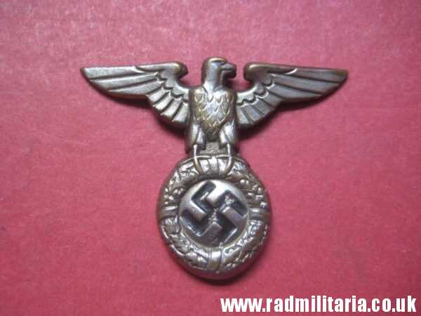 & WW2 Nazi German metal EAGLE BADGE - Cap Badge in good condition - SA, SS, NSDAP. - Image 4