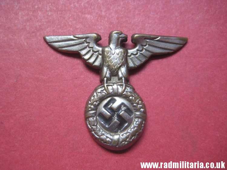 & WW2 Nazi German metal EAGLE BADGE - Cap Badge in good condition - SA, SS, NSDAP. - Image 4