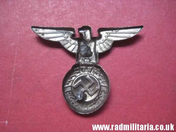 & WW2 Nazi German metal EAGLE BADGE - Cap Badge in good condition - SA, SS, NSDAP. - Image 5