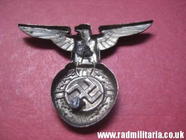 & WW2 Nazi German metal EAGLE BADGE - Cap Badge in good condition - SA, SS, NSDAP. - Image 6