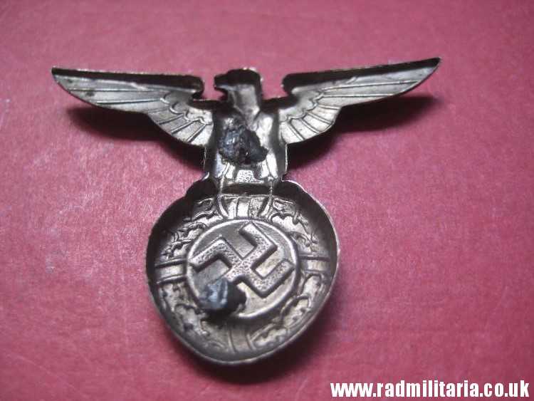 & WW2 Nazi German metal EAGLE BADGE - Cap Badge in good condition - SA, SS, NSDAP. - Image 6
