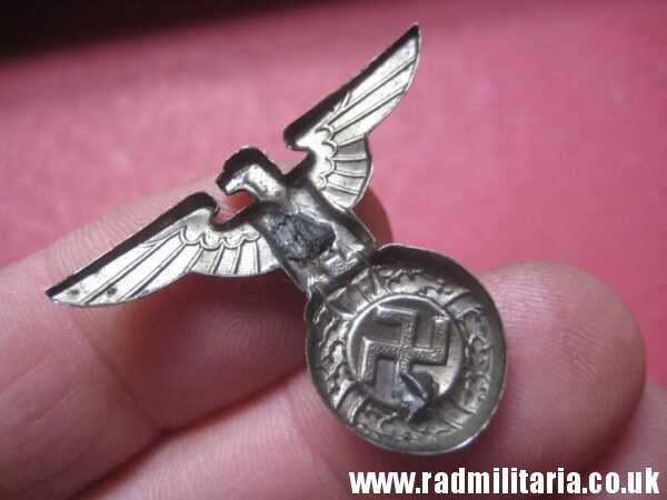 & WW2 Nazi German metal EAGLE BADGE - Cap Badge in good condition - SA, SS, NSDAP. - Image 3