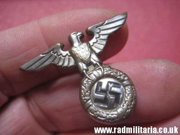 & WW2 Nazi German metal EAGLE BADGE - Cap Badge in good condition - SA, SS, NSDAP. - Image 2