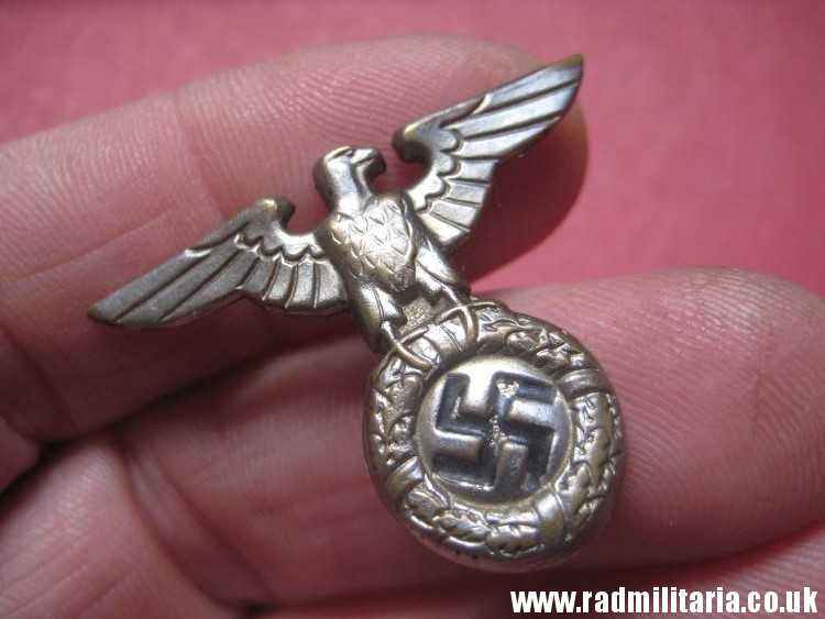 & WW2 Nazi German metal EAGLE BADGE - Cap Badge in good condition - SA, SS, NSDAP. - Image 2