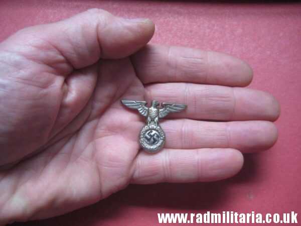 & WW2 Nazi German metal EAGLE BADGE - Cap Badge in good condition - SA, SS, NSDAP. - Image 8