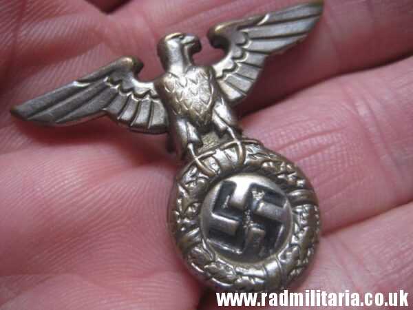 & WW2 Nazi German metal EAGLE BADGE - Cap Badge in good condition - SA, SS, NSDAP. - Image 9