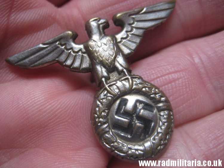 & WW2 Nazi German metal EAGLE BADGE - Cap Badge in good condition - SA, SS, NSDAP. - Image 9