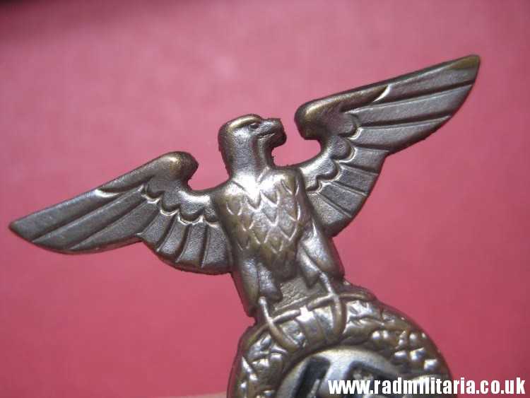 & WW2 Nazi German metal EAGLE BADGE - Cap Badge in good condition - SA, SS, NSDAP. - Image 12