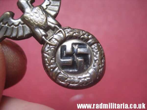 & WW2 Nazi German metal EAGLE BADGE - Cap Badge in good condition - SA, SS, NSDAP. - Image 10