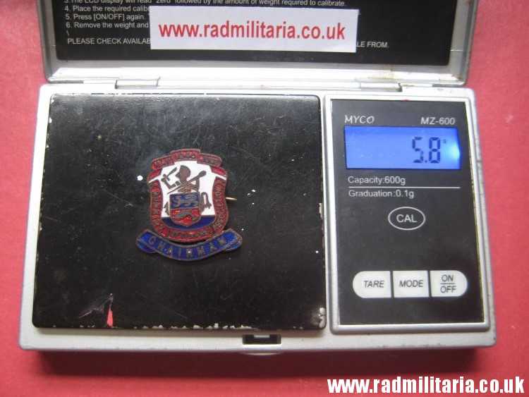 & post WW2 original ENAMEL BADGE - 1940 DUNKIRK Veterans Associacion - CHAIRMAN - Image 8