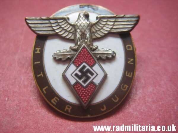 & WW2 very rare HJ ENAMEL BADGE - HitlerJugend: Decoration of the High Command of the HJ for Distinguished Foreigners. - Image 15