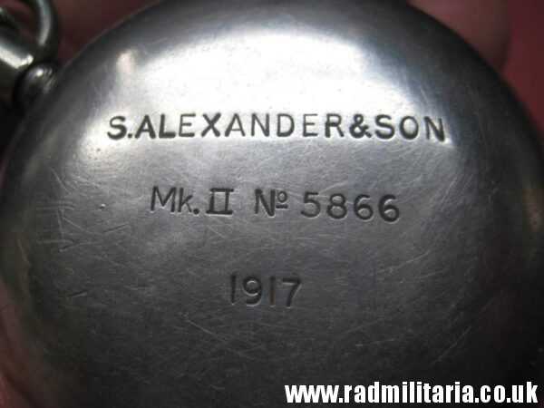 & WW1 British military STOPWATCH in working order MARK II S. Alexander & Son 1917. - Image 8