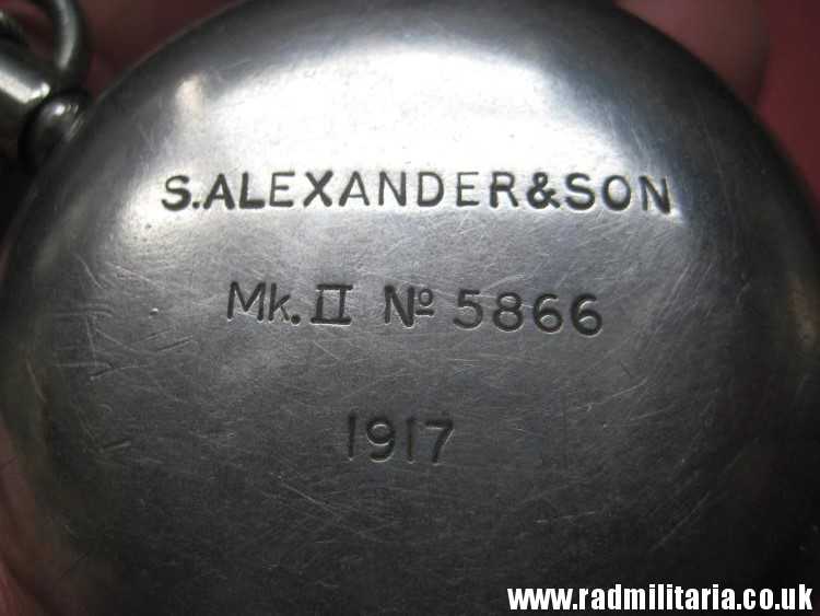 & WW1 British military STOPWATCH in working order MARK II S. Alexander & Son 1917. - Image 8