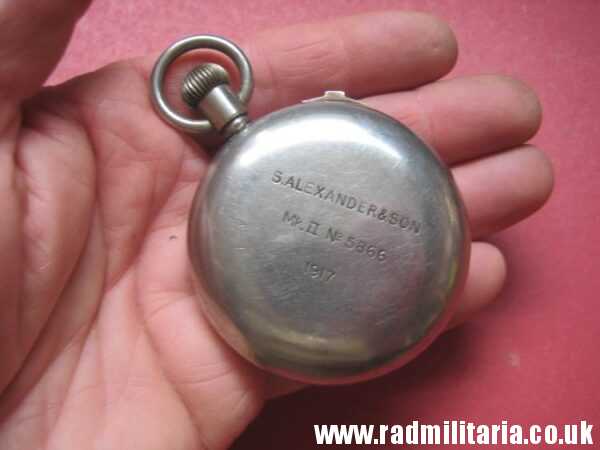 & WW1 British military STOPWATCH in working order MARK II S. Alexander & Son 1917. - Image 20