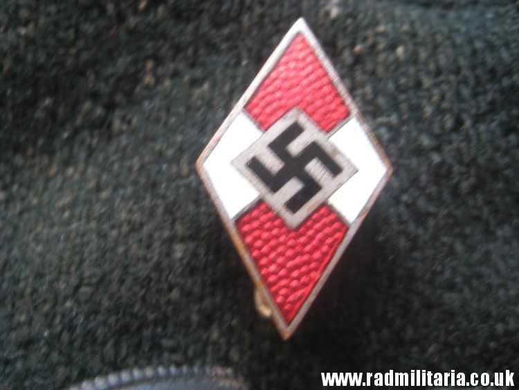 & WW2 original German Hitler Youth HJ CAP with original enamel badge RZM M1/101 - HitlerJugend, as found ! - Image 12
