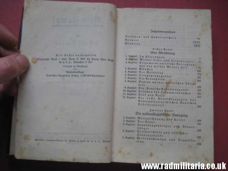 & genuine German BOOK - Adolf Hitler MEIN KAMPF Munchen 1935 - edition of the book in German. - Image 8