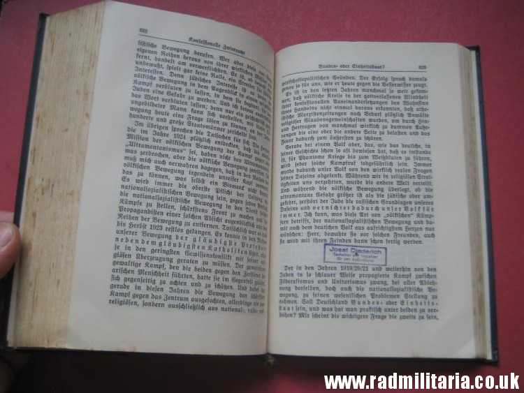 & genuine German BOOK - Adolf Hitler MEIN KAMPF Munchen 1935 - edition of the book in German. - Image 12