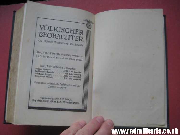& genuine German BOOK - Adolf Hitler MEIN KAMPF Munchen 1935 - edition of the book in German. - Image 16