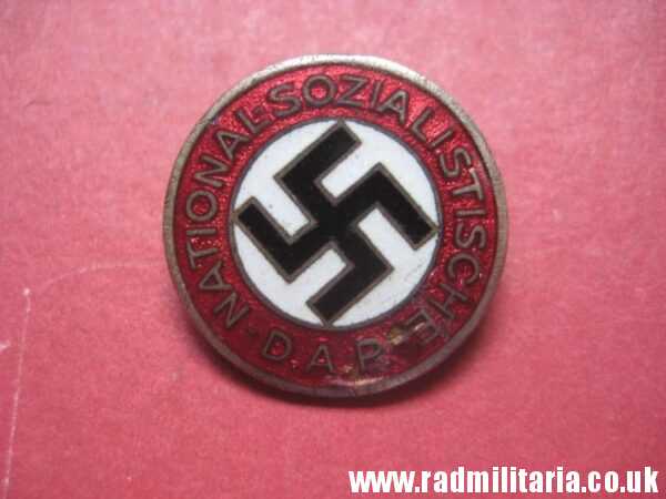 & WW2 original German EARLY NSDAP ENAMEL membership BADGE maker: DESCHLER u. SOHN Munchen. - Image 10