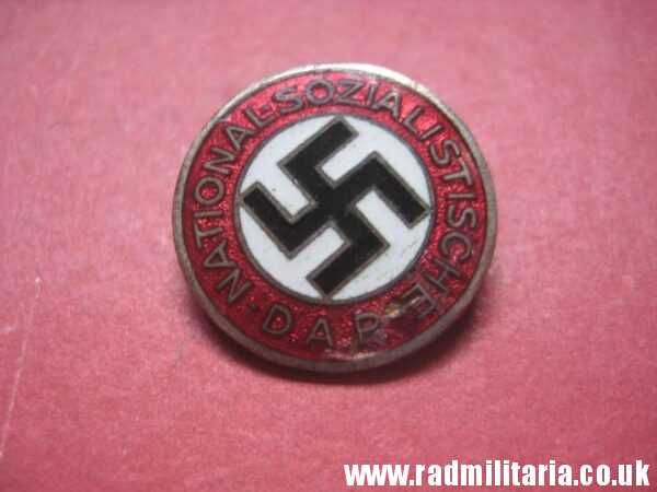 & WW2 original German EARLY NSDAP ENAMEL membership BADGE maker: DESCHLER u. SOHN Munchen. - Image 15