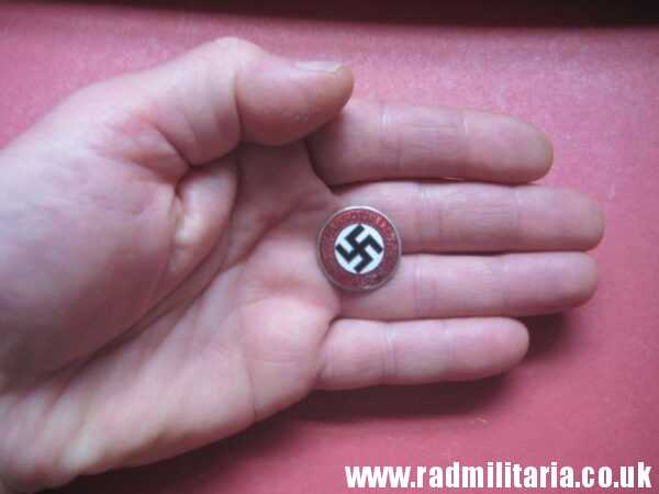 & WW2 original German EARLY NSDAP ENAMEL membership BADGE maker: DESCHLER u. SOHN Munchen. - Image 12