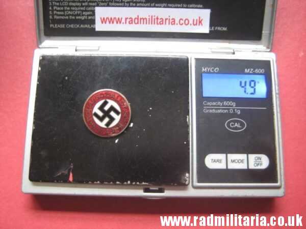 & WW2 original German EARLY NSDAP ENAMEL membership BADGE maker: DESCHLER u. SOHN Munchen. - Image 13