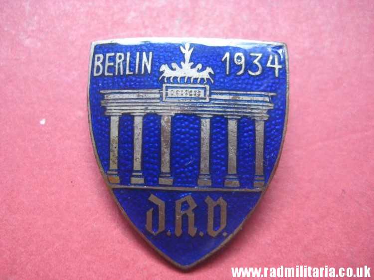 & WW2 unknown German ENAMEL BADGE - BERLIN 1934, good condition. - Image 15