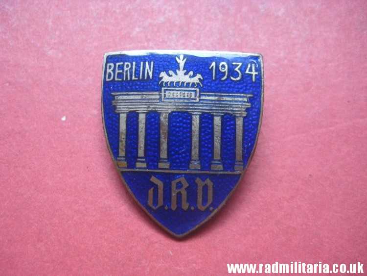 & WW2 unknown German ENAMEL BADGE - BERLIN 1934, good condition. - Image 16