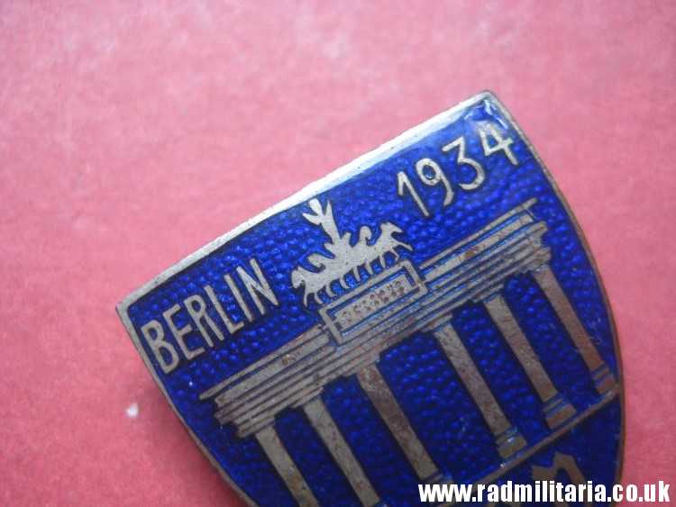 & WW2 unknown German ENAMEL BADGE - BERLIN 1934, good condition. - Image 13