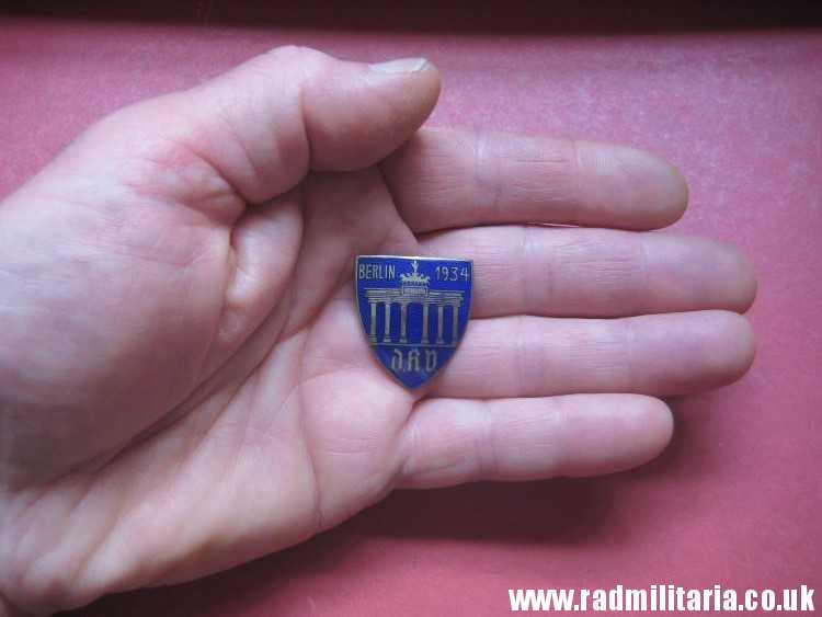 & WW2 unknown German ENAMEL BADGE - BERLIN 1934, good condition. - Image 8