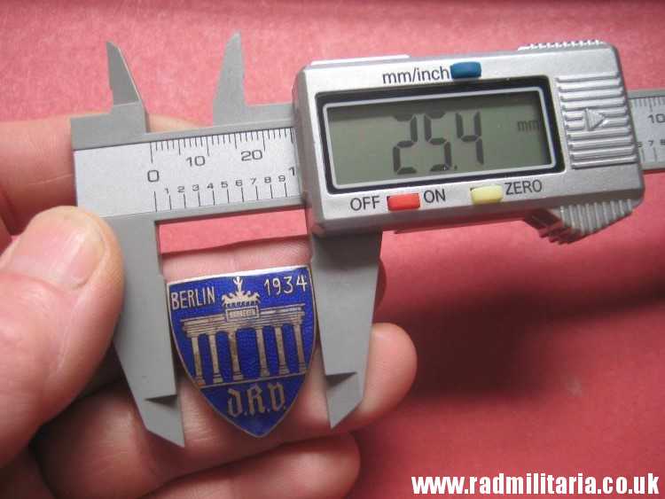 & WW2 unknown German ENAMEL BADGE - BERLIN 1934, good condition. - Image 10