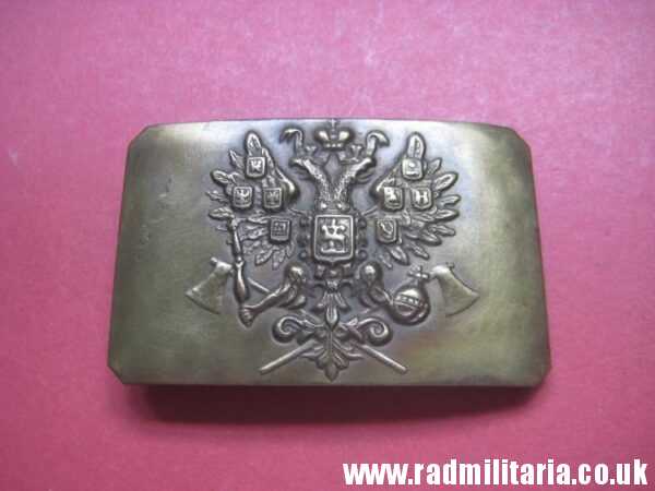 & WW1 Imperial Russia Army ARTILLERY BELT BUCKLE in v. good condition, marked - Slawa Mockwa - Image 2