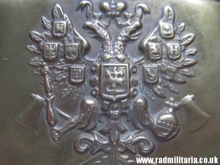 & WW1 Imperial Russia Army ARTILLERY BELT BUCKLE in v. good condition, marked - Slawa Mockwa - Image 8