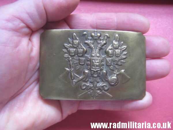 & WW1 Imperial Russia Army ARTILLERY BELT BUCKLE in v. good condition, marked - Slawa Mockwa - Image 11