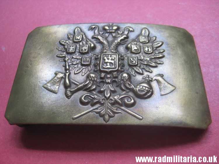 & WW1 Imperial Russia Army ARTILLERY BELT BUCKLE in v. good condition, marked - Slawa Mockwa