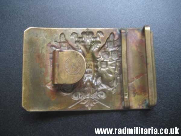 & WW1 Imperial Russia Army ARTILLERY BELT BUCKLE in v. good condition, marked - Slawa Mockwa - Image 19