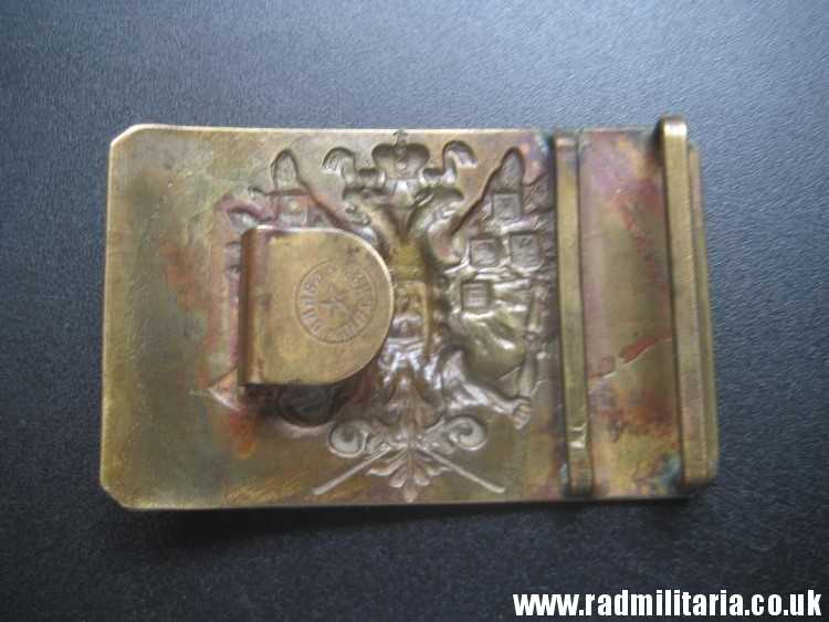 & WW1 Imperial Russia Army ARTILLERY BELT BUCKLE in v. good condition, marked - Slawa Mockwa - Image 19