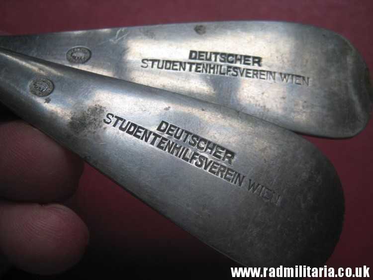 & WW2 era SET: German SPOON & FORK in good condition - DEUTSCHER STUDENTENHILFSVEREIN WIEN, maker: BERNDORF - Image 3