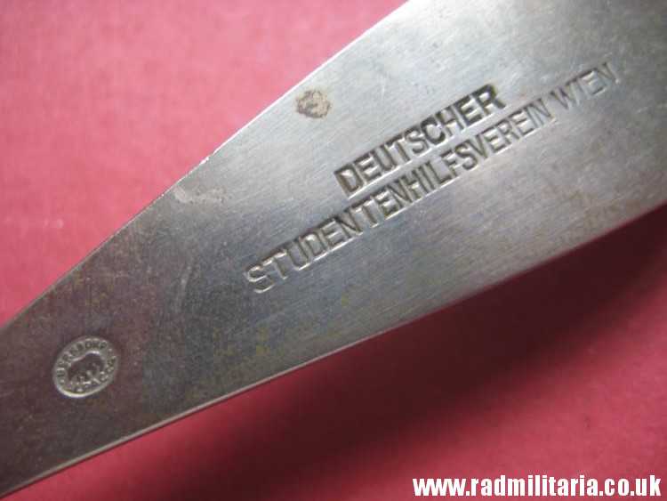 & WW2 era SET: German SPOON & FORK in good condition - DEUTSCHER STUDENTENHILFSVEREIN WIEN, maker: BERNDORF - Image 8