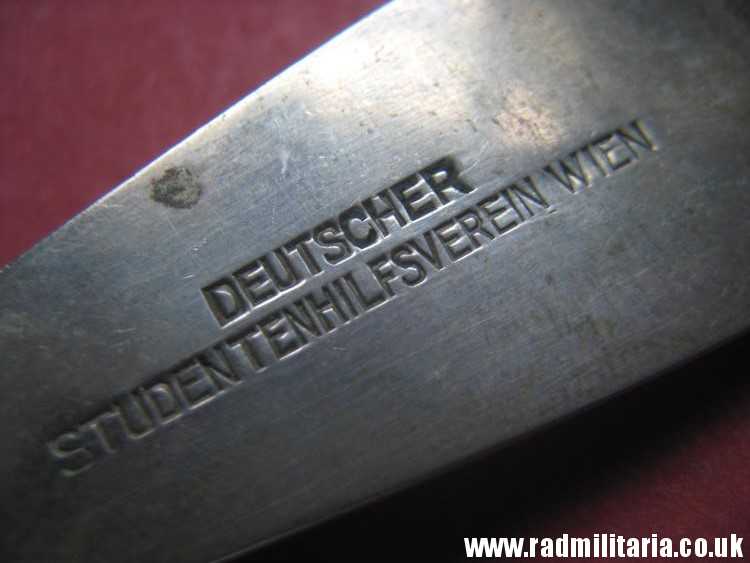 & WW2 era SET: German SPOON & FORK in good condition - DEUTSCHER STUDENTENHILFSVEREIN WIEN, maker: BERNDORF - Image 9