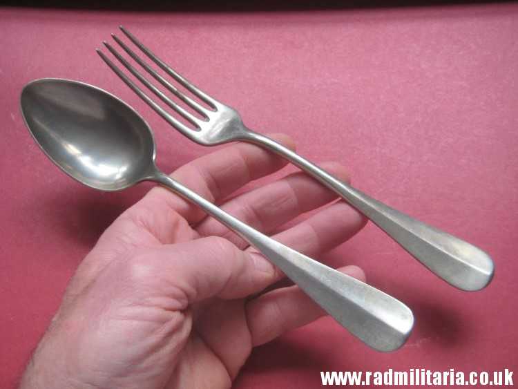 & WW2 era SET: German SPOON & FORK in good condition - DEUTSCHER STUDENTENHILFSVEREIN WIEN, maker: BERNDORF