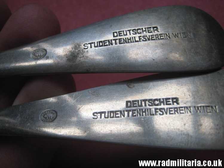 & WW2 era SET: German SPOON & FORK in good condition - DEUTSCHER STUDENTENHILFSVEREIN WIEN, maker: BERNDORF - Image 11