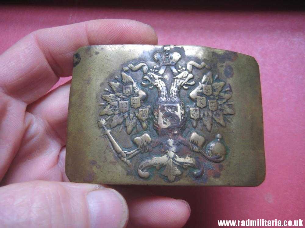 & WW1 Imperial Russia Army BELT BUCKLE in good used condition.
