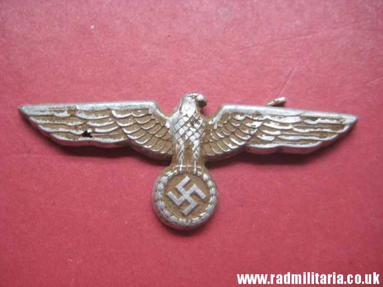 & WW2 original German EAGLE CAP BADGE, aluminum - metal detecting find. - Image 2
