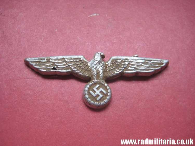 & WW2 original German EAGLE CAP BADGE, aluminum - metal detecting find. - Image 3